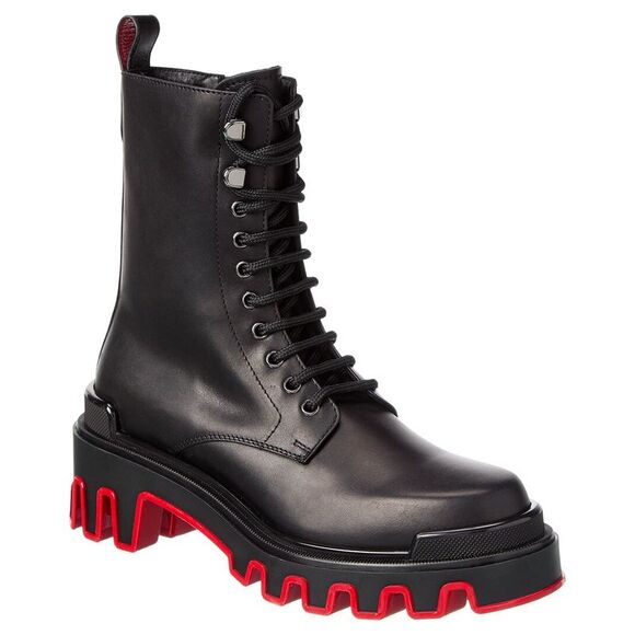 Christian Louboutin Dune Trott Alta Leather Boot, Black - Picture 1 of 5